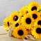 45 Yellow Silk Sunflowers 5 Bushes Wedding Flowers Arrangements Centerpieces